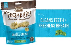 Merrick Fresh Kisses Double-Brush Mint Breath Strip Infused X-Small Dental Dog Treats, 20 count slide 2 of 8