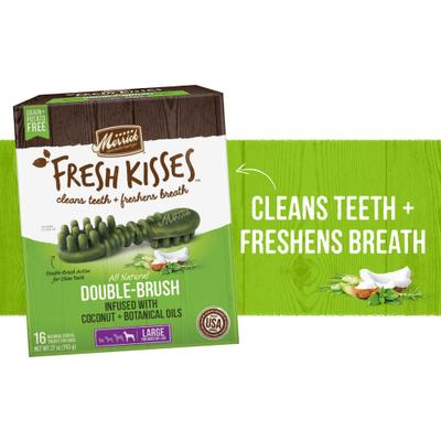 Show full view: Merrick Fresh Kisses Infused with Coconut Oil & Botanicals Large Dental Dog Treats, 16 count slide 3 of 11