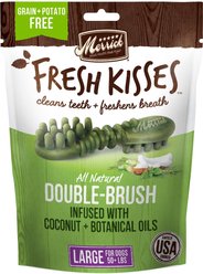 Merrick Fresh Kisses Infused with Coconut Oil & Botanicals Large Dental Dog Treats, 4 count