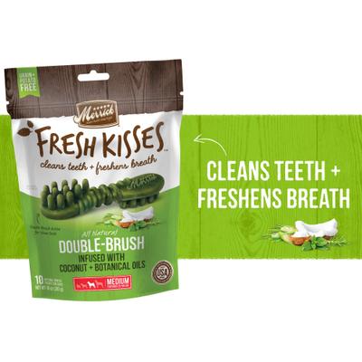 Show full view: Merrick Fresh Kisses Infused with Coconut Oil & Botanicals Medium Dental Dog Treats, 10 count slide 3 of 11