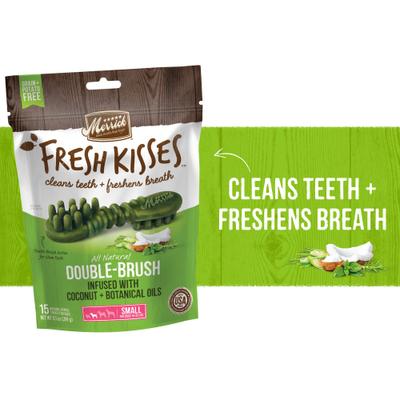Show full view: Merrick Fresh Kisses Infused with Coconut Oil & Botanicals Small Dental Dog Treats, 15 count slide 3 of 11