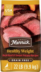Merrick Grain-Free Dry Dog Food Healthy Weight Recipe, 22-lb bag