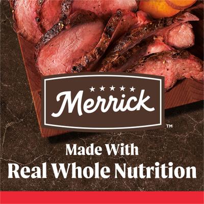 Show full view: Merrick Grain-Free Dry Dog Food Real Bison, Beef & Sweet Potato Recipe, 10-lb bag slide 5 of 12