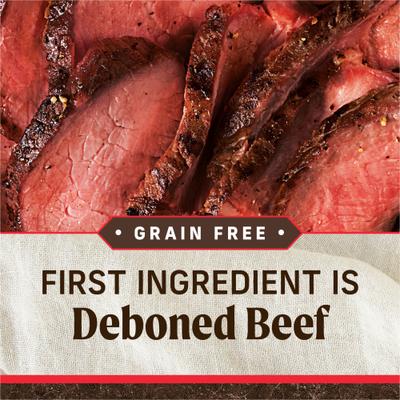 Show full view: Merrick Grain-Free Dry Dog Food Real Bison, Beef & Sweet Potato Recipe, 22-lb bag slide 6 of 12