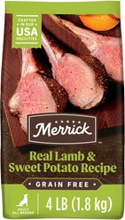 Merrick Grain-Free Dry Dog Food Real Lamb & Sweet Potato Recipe, 4-lb bag