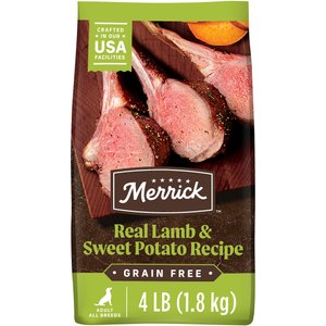 Merrick Grain-Free Dry Dog Food Real Lamb & Sweet Potato Recipe, 4-lb bag