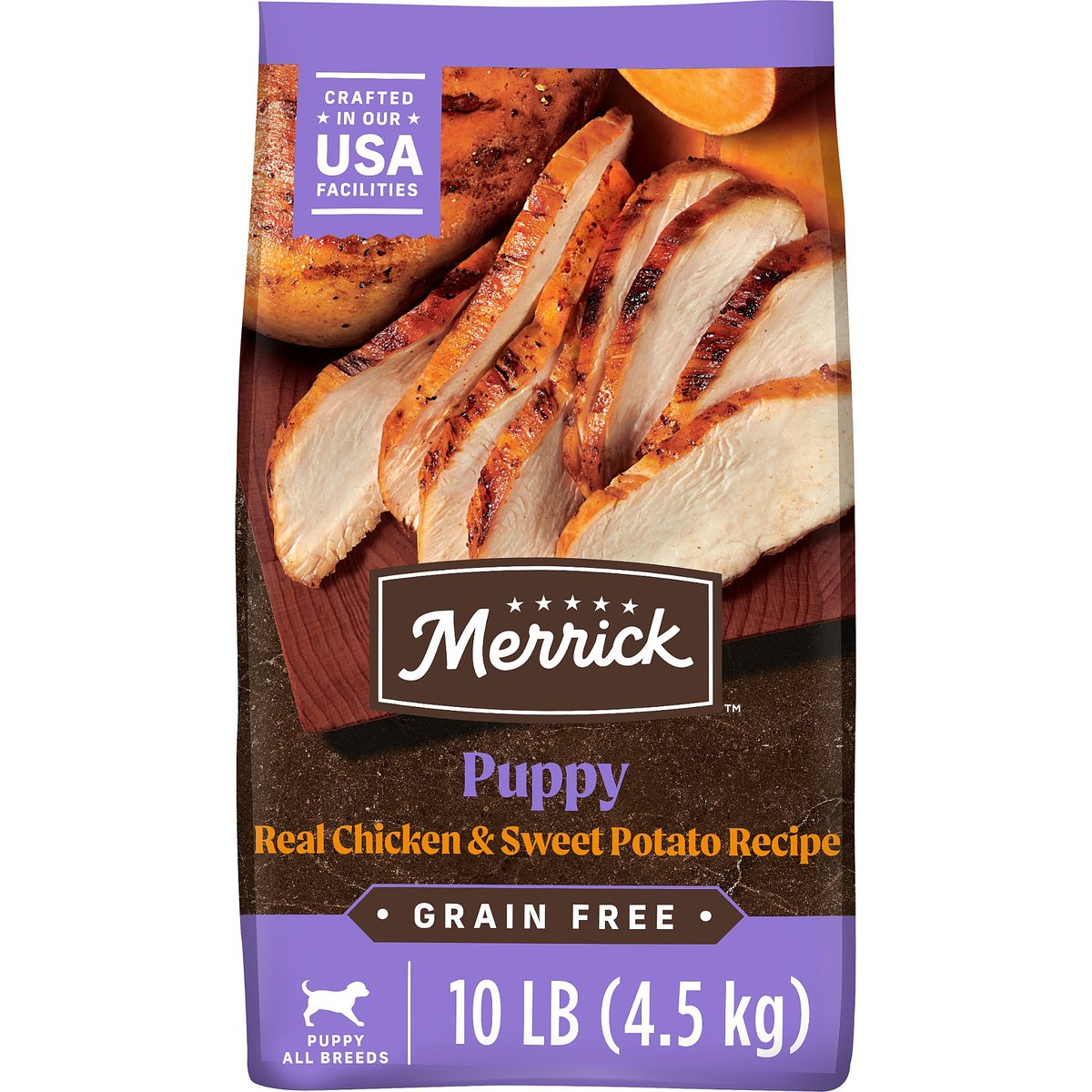 Merrick Grain-Free Dry Puppy Food Real Chicken & Sweet Potato Recipe, 10-lb bag