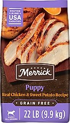 Merrick Grain-Free Dry Puppy Food Real Chicken & Sweet Potato Recipe, 22-lb bag