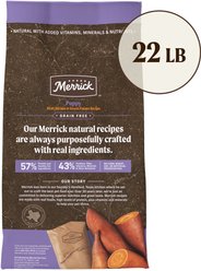 Merrick Grain-Free Dry Puppy Food Real Chicken & Sweet Potato Recipe, 22-lb bag slide 2 of 8