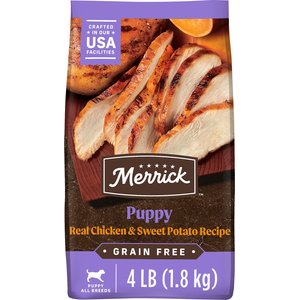 Merrick Grain-Free Dry Puppy Food Real Chicken & Sweet Potato Recipe, 4-lb bag