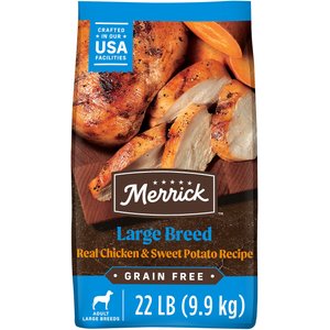 Merrick Grain-Free Large Breed Dry Dog Food Real Chicken & Sweet Potato Recipe, 22-lb bag
