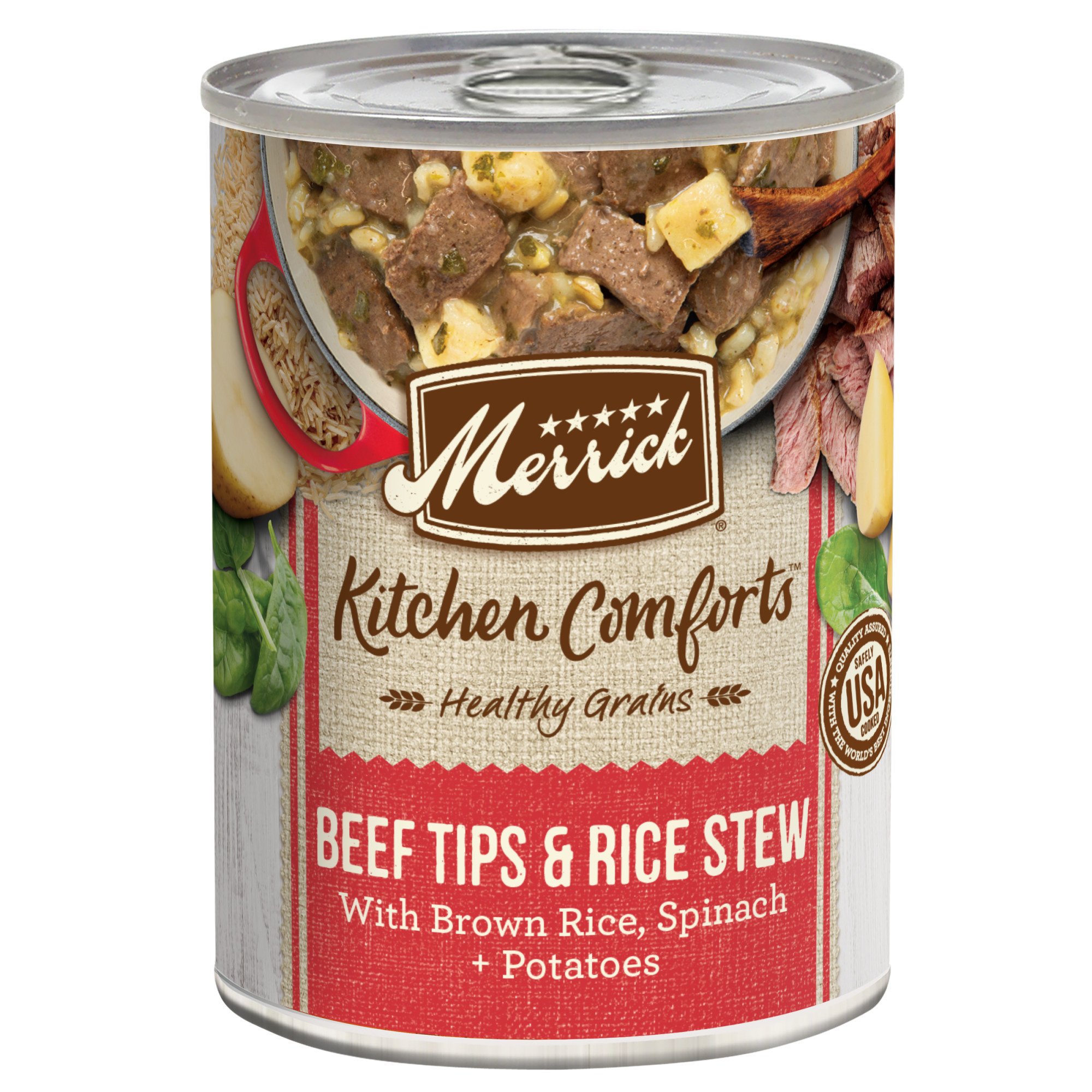 Merrick Kitchen Comforts Beef & Brown Rice Wet Dog Food, 12.7-oz can, case of 12 Merrick Kitchen Comforts Beef & Brown Rice Wet Dog Food, 12.7-oz can, case of 12