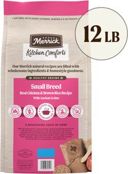 Merrick Kitchen Comforts Real Chicken & Brown Rice with Ancient Grains Premium Small Dog Food, 12-lb bag slide 2 of 9