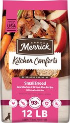 Merrick Kitchen Comforts Real Chicken & Brown Rice with Ancient Grains Premium Small Dog Food, 12-lb bag