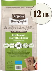 Merrick Kitchen Comforts Real Deboned Lamb & Brown Rice with Ancient Grains Premium Adult Dry Dog Food, 12-lb bag slide 2 of 9