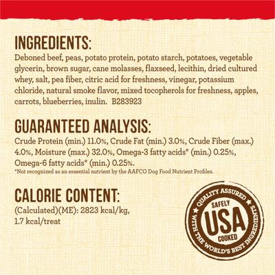 Show full view: Merrick Lil' Plates Bitty Beef Recipe Grain-Free Dog Treats, 5-oz bag slide 7 of 13