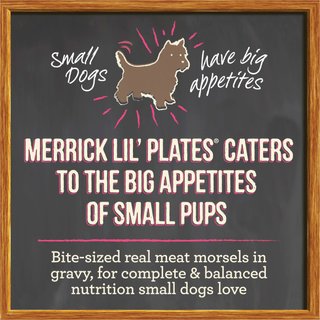 Merrick Lil’ Plates Dinner Duos Itsy Bitsy Beef Stew & Petite Pot Pie Variety Pack Grain-Free Wet Dog Food, 3.5-oz tub, case of 12 slide 3 of 9