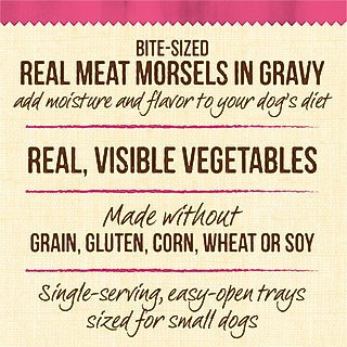 Merrick Lil’ Plates Dinner Duos Itsy Bitsy Beef Stew & Petite Pot Pie Variety Pack Grain-Free Wet Dog Food, 3.5-oz tub, case of 12 slide 6 of 9
