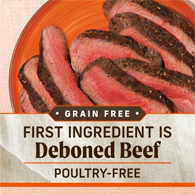 Show full view: Merrick Lil' Plates Grain-Free Chicken-Free Real Beef + Sweet Potato Recipe Small Breed Dry Dog Food, 4-lb bag slide 9 of 13