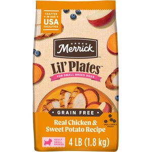 Merrick Lil' Plates Petite Pates Grain-Free Small Breed Wet Dog Food, Variety Pack, 3-oz can, case of 12