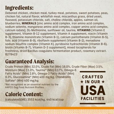 Show full view: Merrick Lil' Plates Grain-Free Small Breed Dry Dog Food Real Chicken + Sweet Potato Recipe, 4-lb bag slide 7 of 13