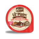 Merrick Lil' Plates Grain-Free Small Breed Wet Dog Food Teeny Texas Steak Tips Dinner, 3.5-oz tub, case of 12