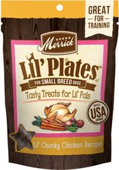 Merrick Lil' Plates Lil' Chunky Chicken Recipe Grain-Free Dog Treats, 6-oz bag