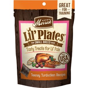 Merrick Lil' Plates Teensy Turducken Recipe Grain-Free Dog Treats, 5-oz bag