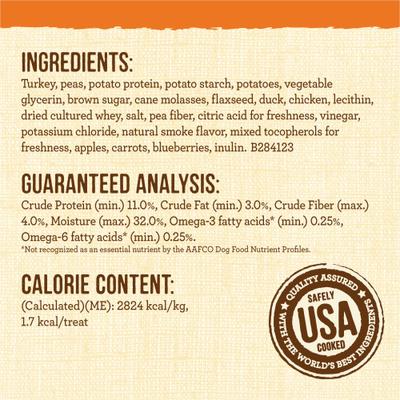 Show full view: Merrick Lil' Plates Teensy Turducken Recipe Grain-Free Dog Treats, 5-oz bag slide 7 of 13