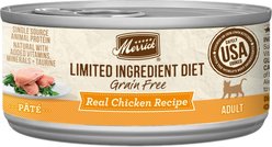 Merrick Limited Ingredient Diet Grain-Free Real Chicken Pate Recipe Canned Cat Food, 2.75-oz, case of 24 slide 1 of 9