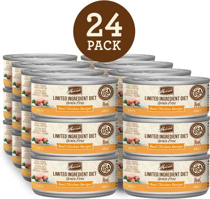 Show full view: Merrick Limited Ingredient Diet Grain-Free Real Chicken Pate Recipe Canned Cat Food, 2.75-oz, case of 24 slide 3 of 13