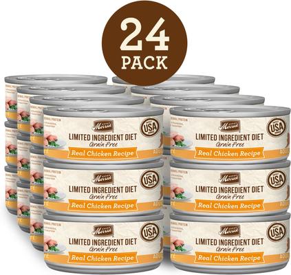 Show full view: Merrick Limited Ingredient Diet Grain-Free Real Chicken Pate Recipe Canned Cat Food, 5-oz, case of 24 slide 3 of 13