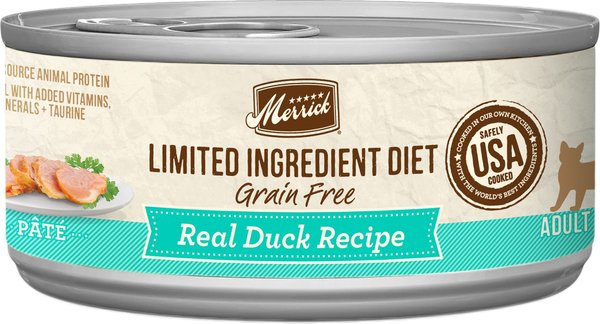 Merrick Limited Ingredient Diet Grain-Free Real Duck Pate Recipe Canned Cat Food
