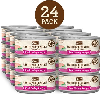 Show full view: Merrick Limited Ingredient Diet Grain-Free Real Turkey Pate Recipe Canned Cat Food, 5-oz, case of 24 slide 3 of 13