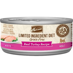 Merrick Limited Ingredient Diet Grain-Free Turkey Canned Cat Food, 2.75-oz, case of 24