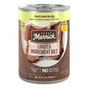 Merrick Limited Ingredient Diet Grain-Free Wet Dog Food Real Lamb Recipe, 12.7-oz can, case of 12