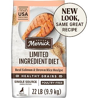 Merrick Limited Ingredient Diet Real Salmon & Brown Rice Recipe with Healthy Grains Dry Dog Food, 22-lb bag slide 1 of 8