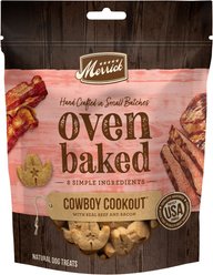 Merrick Oven Baked Cowboy Cookout with Real Beef & Bacon Dog Treats, 11-oz bag