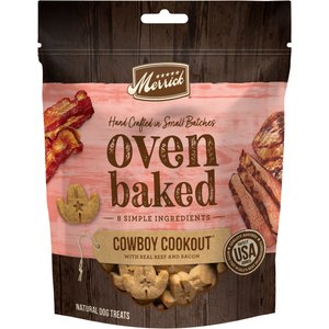 Merrick Oven Baked Cowboy Cookout with Real Beef & Bacon Dog Treats, 11-oz bag