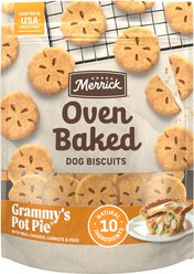 Merrick Oven Baked Grammy's Pot Pie with Real Chicken, Carrots & Peas Dog Treats, 11-oz bag
