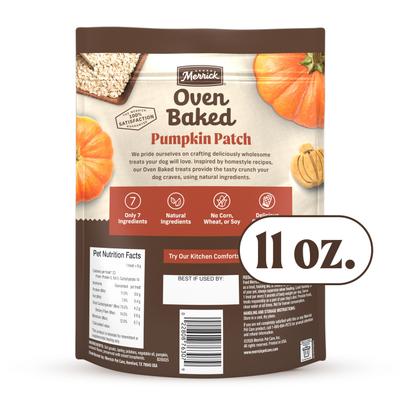 Show full view: Merrick Oven Baked Pumpkin Patch with Real Pumpkin Dog Treats, 11-oz bag slide 4 of 12