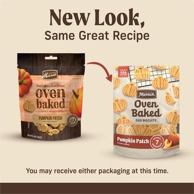 Show full view: Merrick Oven Baked Pumpkin Patch with Real Pumpkin Dog Treats, 11-oz bag slide 3 of 12
