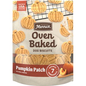 Merrick Oven Baked Pumpkin Patch with Real Pumpkin Dog Treats, 11-oz bag