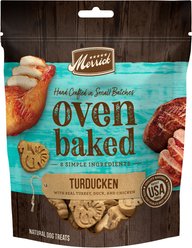 Merrick Oven Baked Turducken with Real Turkey, Duck & Chicken Dog Treats, 11-oz bag