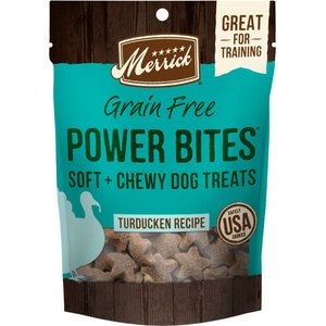 Merrick Power Bites Turducken Recipe Grain-Free Soft & Chewy Dog Treats Merrick Power Bites Turducken Recipe Grain-Free Soft & Chewy Dog Treats