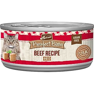 Merrick Purrfect Bistro Beef Pate Grain-Free Canned Cat Food, 3-oz, case of 24