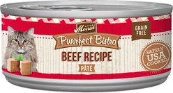 Merrick Purrfect Bistro Beef Pate Grain-Free Canned Cat Food, 5.5-oz, case of 24