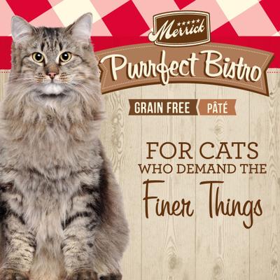Show full view: Merrick Purrfect Bistro Beef Pate Grain-Free Canned Cat Food, 5.5-oz, case of 24 slide 5 of 13