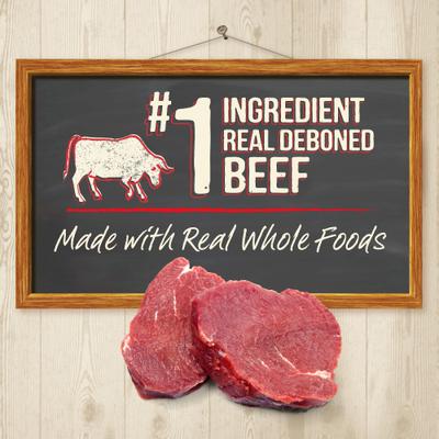 Show full view: Merrick Purrfect Bistro Bon Appetits Grain-Free Beef Recipe Chunks in Gravy Adult Cat Food Pouches, 3-oz, case of 24 slide 4 of 11