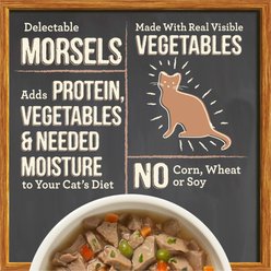 Merrick Purrfect Bistro Bon Appetits Grain-Free Chicken Recipe Morsels in Gravy Adult Cat Food Pouches, 3-oz, case of 24 slide 2 of 7